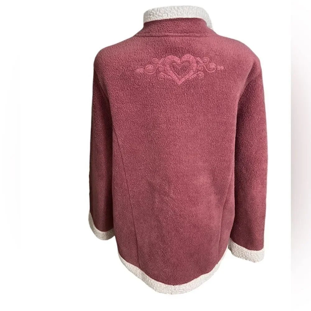 Disney Disneyland 1x Minnie and Mickey zipper jacket pink white Valentine’s Day - Picture 2 of 13